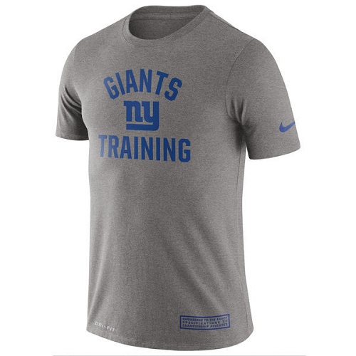 NFL Men's New York Giants Nike Heathered Gray Training Performance T-Shirt